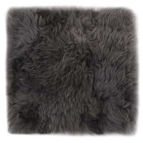 PODUSZKI NA KRZESŁA 2 SZT. JASNOSZARE 40X40CM OWCZA SKÓRA