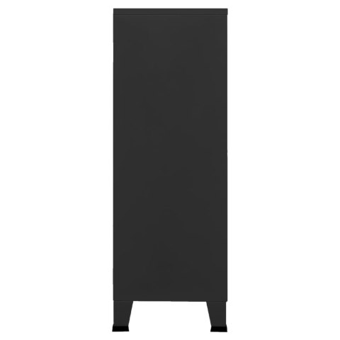 INDUSTRIALNA SZAFKA CZARNA 75X40X115CM METALOWA
