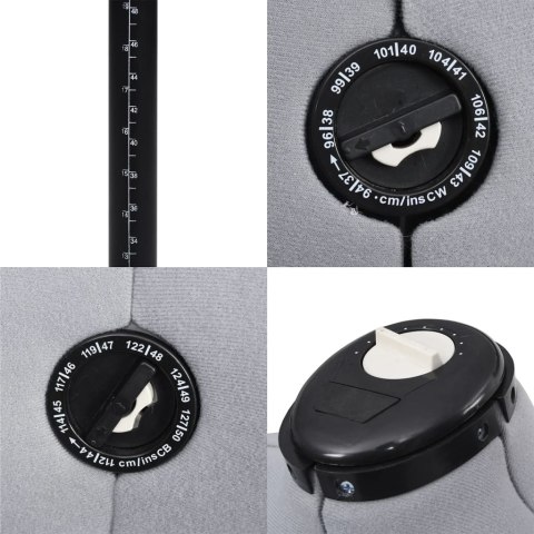 MANEKIN KRAWIECKI DAMSKI REGULOWANY SZARY L ROZMIAR 44-50