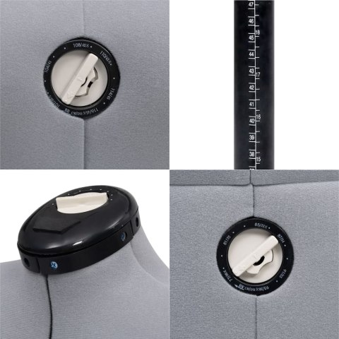 MANEKIN KRAWIECKI DAMSKI REGULOWANY SZARY M ROZMIAR 40-46