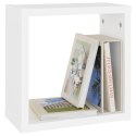PÓŁKI ŚCIENNE KOSTKI 2 SZT. BIAŁE 30X15X30CM