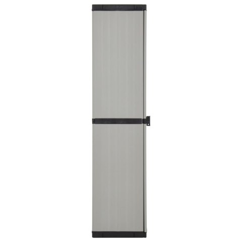 SZAFA OGRODOWA Z 3 PÓŁKAMI SZARO-CZARNA 34X40X168CM