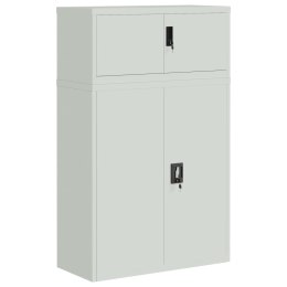 SZAFA NA DOKUMENTY JASNOSZARA 90X40X145CM STALOWA