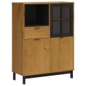 KREDENS Z PRZESZKLONYMI DRZWIAMI FLAM 92X40X122,5CM SOSNA