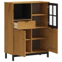 KREDENS Z PRZESZKLONYMI DRZWIAMI FLAM 92X40X122,5CM SOSNA