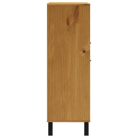 KREDENS Z PRZESZKLONYMI DRZWIAMI FLAM 92X40X122,5CM SOSNA
