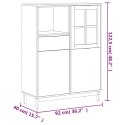 KREDENS Z PRZESZKLONYMI DRZWIAMI FLAM 92X40X122,5CM SOSNA