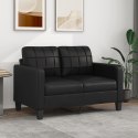 2-OSOBOWA SOFA CZARNA 120CM SZTUCZNA SKÓRA