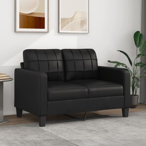 2-OSOBOWA SOFA CZARNA 120CM SZTUCZNA SKÓRA