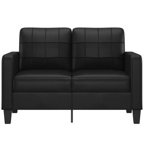 2-OSOBOWA SOFA CZARNA 120CM SZTUCZNA SKÓRA
