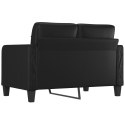 2-OSOBOWA SOFA CZARNA 120CM SZTUCZNA SKÓRA
