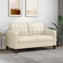2-OSOBOWA SOFA KREMOWY 140CM SZTUCZNA SKÓRA