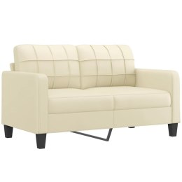 2-OSOBOWA SOFA KREMOWY 140CM SZTUCZNA SKÓRA