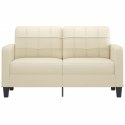 2-OSOBOWA SOFA KREMOWY 140CM SZTUCZNA SKÓRA