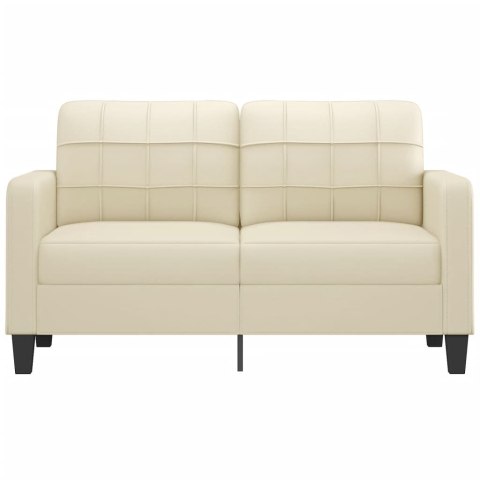 2-OSOBOWA SOFA KREMOWY 140CM SZTUCZNA SKÓRA