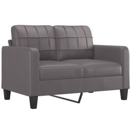 2-OSOBOWA SOFA SZARY 120CM SZTUCZNA SKÓRA