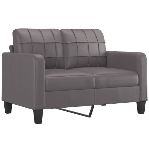 2-OSOBOWA SOFA SZARY 120CM SZTUCZNA SKÓRA