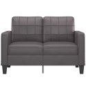 2-OSOBOWA SOFA SZARY 120CM SZTUCZNA SKÓRA