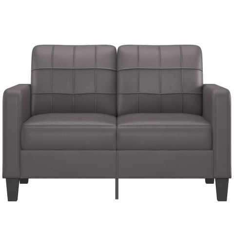 2-OSOBOWA SOFA SZARY 120CM SZTUCZNA SKÓRA