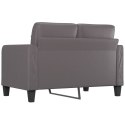 2-OSOBOWA SOFA SZARY 120CM SZTUCZNA SKÓRA