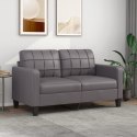 2-OSOBOWA SOFA SZARY 140CM SZTUCZNA SKÓRA