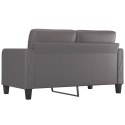2-OSOBOWA SOFA SZARY 140CM SZTUCZNA SKÓRA