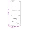 BIBLIOTECZKA Z SZUFLADAMI ALTA BIAŁA 60X35X142CM SOSNA