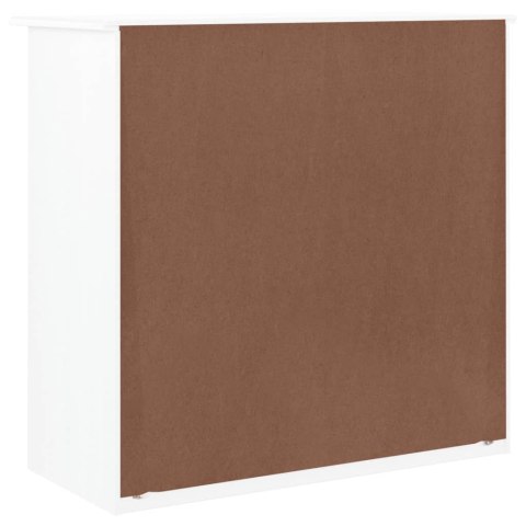 KOMODA ALTA BIAŁA 77X35X73CM DREWNO SOSNOWE