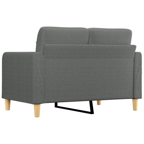 SOFA 2-OSOBOWA CIEMNOSZARA 120CM TAPICEROWANA TKANINĄ