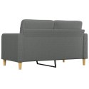 SOFA 2-OSOBOWA CIEMNOSZARA 140CM TAPICEROWANA TKANINĄ