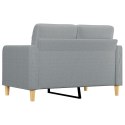 SOFA 2-OSOBOWA JASNOSZARA 120CM TAPICEROWANA TKANINĄ