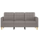 SOFA 3-OSOBOWA KOLOR TAUPE 180CM TAPICEROWANA TKANINĄ