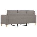 SOFA 3-OSOBOWA KOLOR TAUPE 180CM TAPICEROWANA TKANINĄ