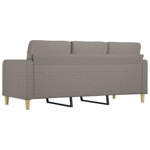 SOFA 3-OSOBOWA KOLOR TAUPE 180CM TAPICEROWANA TKANINĄ