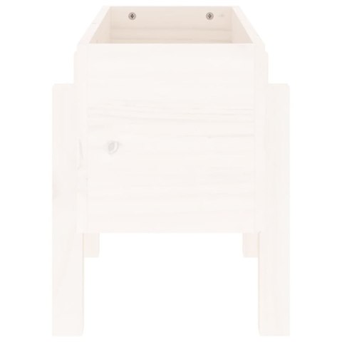 DONICA OGRODOWA BIAŁA 62X30X38CM DREWNO SOSNOWE