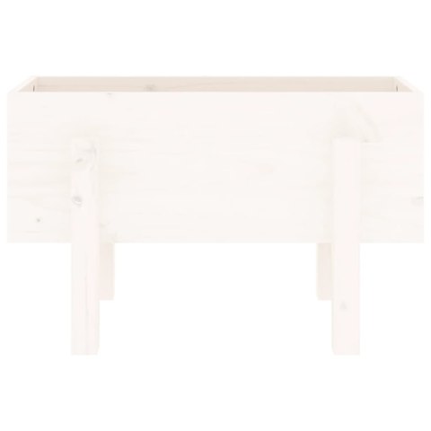 DONICA OGRODOWA BIAŁA 62X30X38CM DREWNO SOSNOWE