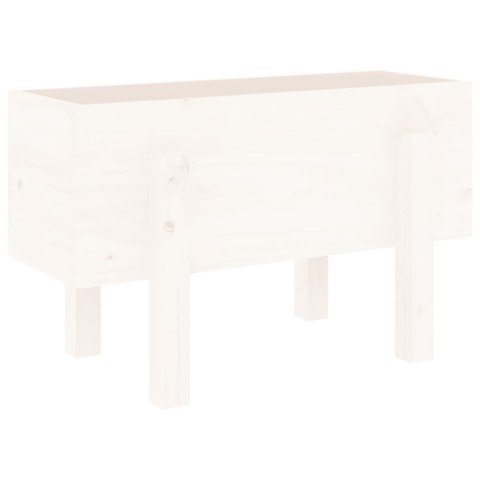 DONICA OGRODOWA BIAŁA 62X30X38CM DREWNO SOSNOWE