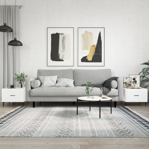 STOLIKI KAWOWE 2 SZT BIAŁE 50X50X40CM