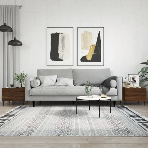 STOLIKI KAWOWE 2SZT BRĄZOWY DĄB 50X50X40CM