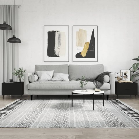 STOLIKI KAWOWE 2 SZT CZARNE 50X50X40CM