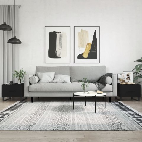STOLIKI KAWOWE 2 SZT CZARNE 50X50X40CM