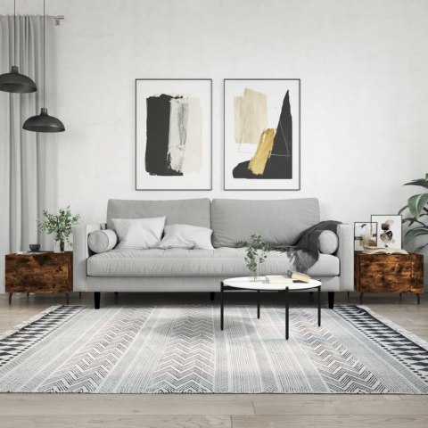 STOLIKI KAWOWE 2SZT PRZYDYMIONY DĄB 50X50X40CM