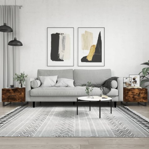 STOLIKI KAWOWE 2SZT PRZYDYMIONY DĄB 50X50X40CM