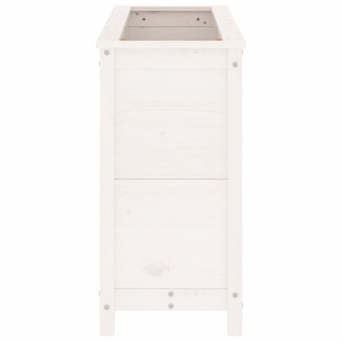 DONICA OGRODOWA NA NÓŻKACH BIAŁA 119,5X40X78CM SOSNA