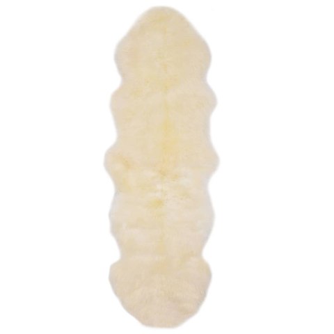 DYWANIK ZE SKÓRY OWCZEJ 60X 180CM BIAŁY