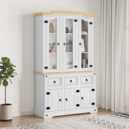 KREDENS CORONA, BIAŁA 112X43X191,5 CM, DREWNO SOSNY MEKSYKAŃSKIEJ