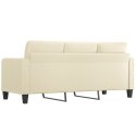 3-OSOBOWA SOFA KREMOWA 180CM SZTUCZNA SKÓRA