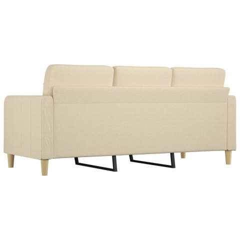 3-OSOBOWA SOFA KREMOWA 180CM TAPICEROWANA TKANINĄ
