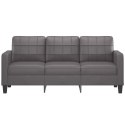 3-OSOBOWA SOFA SZARA 180CM SZTUCZNA SKÓRA