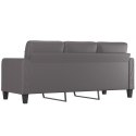 3-OSOBOWA SOFA SZARA 180CM SZTUCZNA SKÓRA